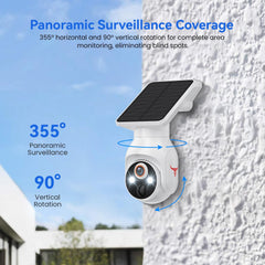 Pivamo™ Solar Pan-Tilt Wi-Fi Camera 2k