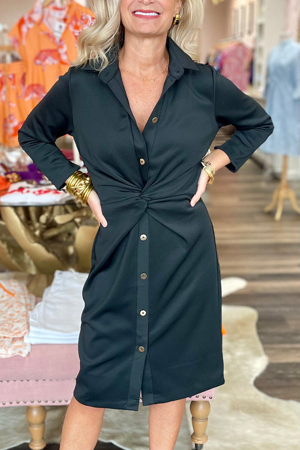 Betty | Casual Button Twist Dress
