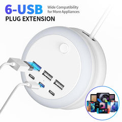 Pivamo™ 6 Port USB Power Strip
