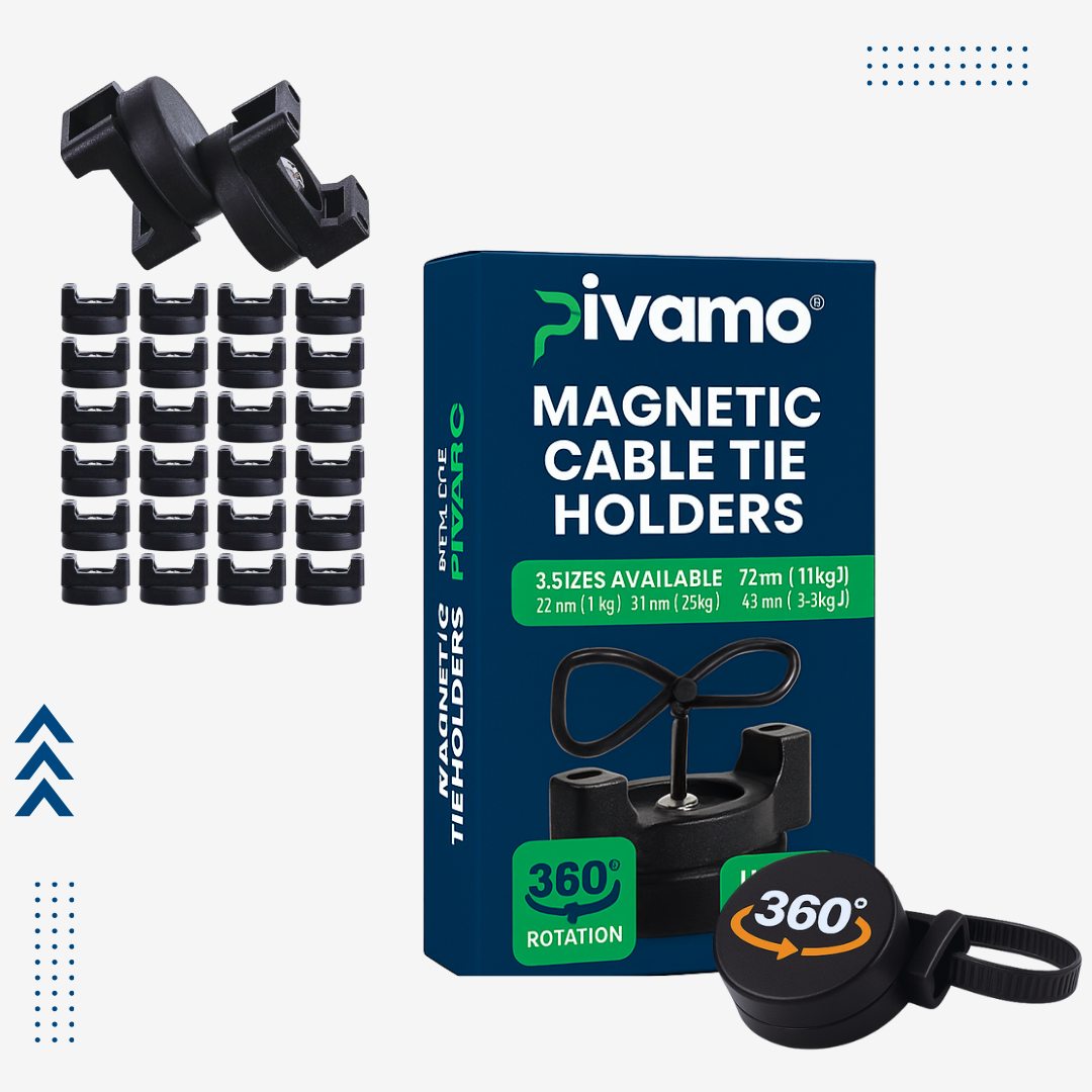 Pivamo™ Magnetic Cable Tie Holders