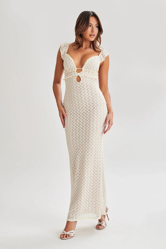 Coastal Elegance Backless Dress