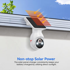 Pivamo™ Solar Pan-Tilt Wi-Fi Camera 2k
