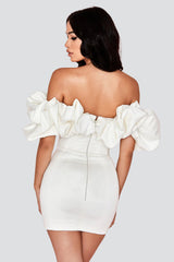 Ruffle Off Shoulder Bodycon Dress